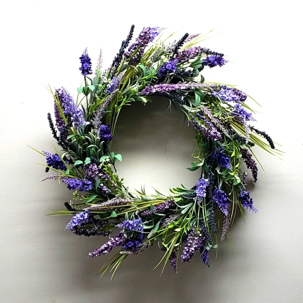 Lavender and Green Holiday Floral Wreath!